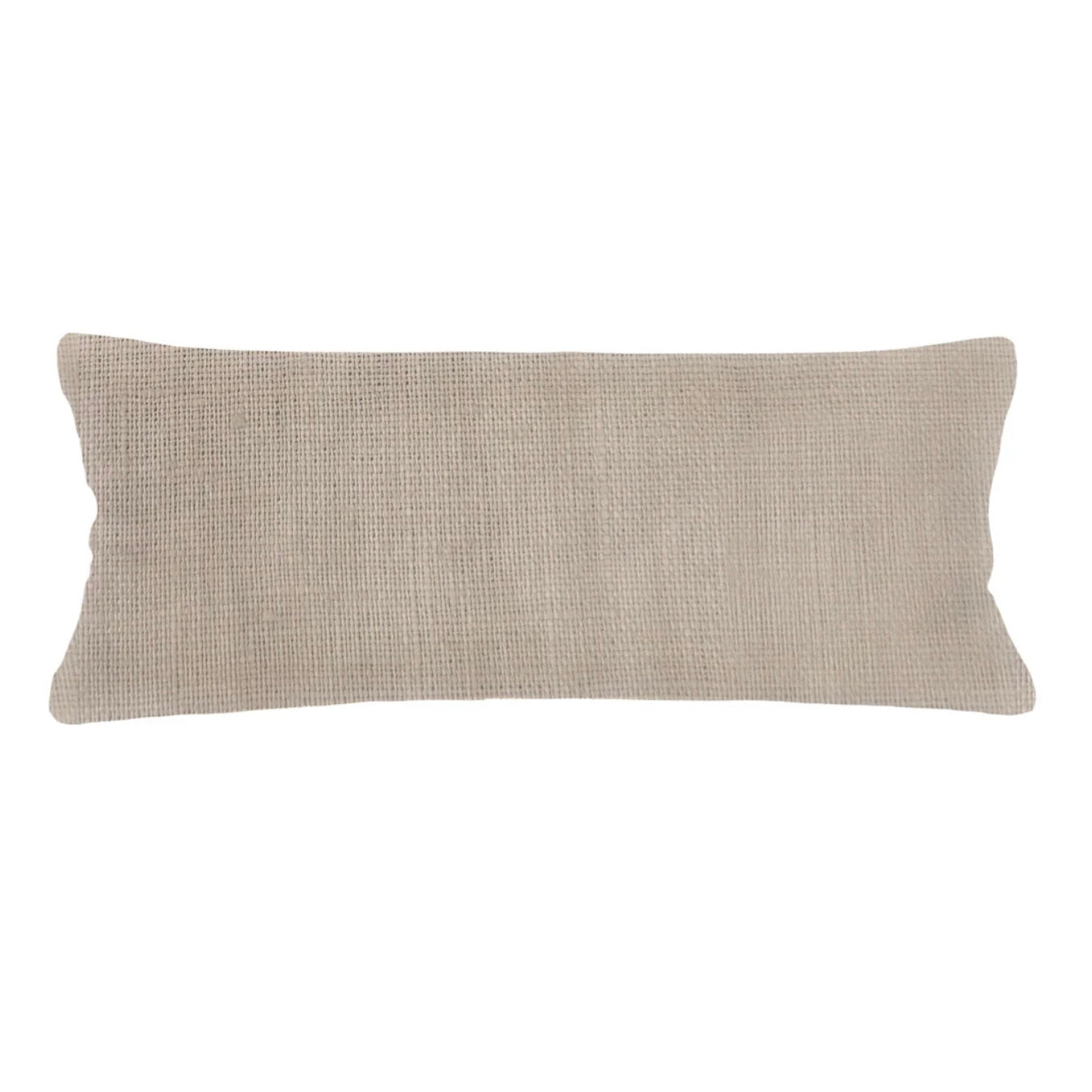 Anaya Home So Soft Linen Rustic Beige Lumbar Pillow 14x40 With Down Insert - Image 1
