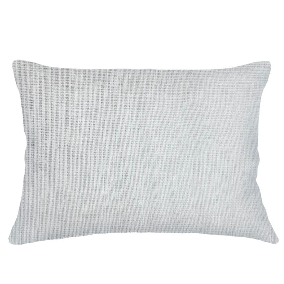 Anaya Home So Soft Linen Light Grey Lumbar Pillow 14x20 With Down Insert - Image 1