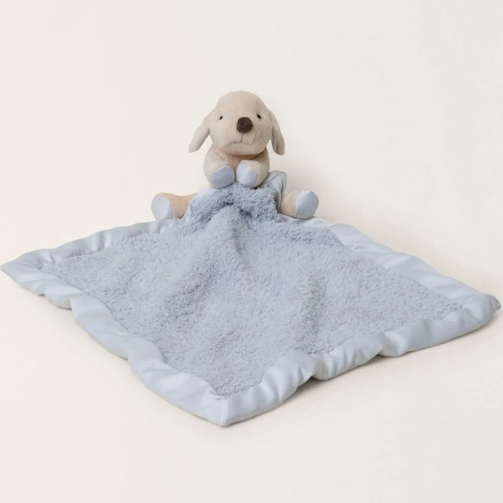 Barefoot Dreams CozyChic Puppy Buddie Blue Baby Lovey Blanket - Image 2