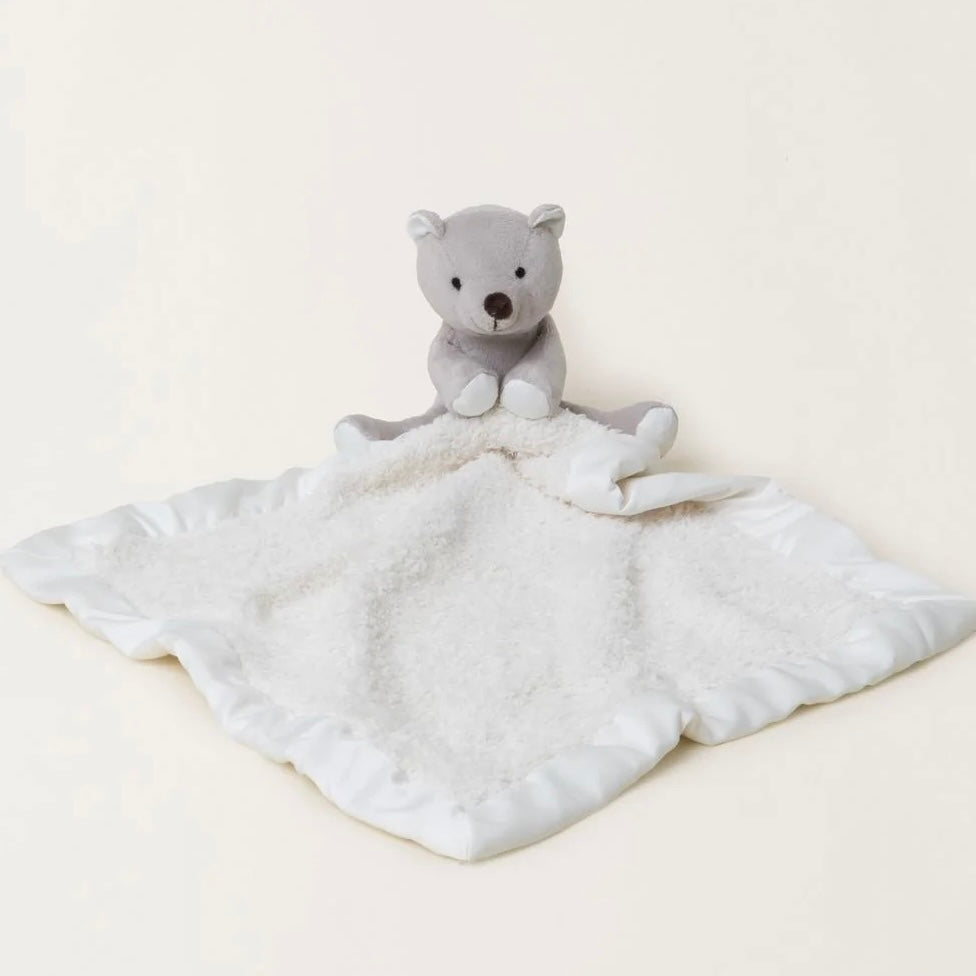 Barefoot Dreams CozyChic Bear Buddie Cream Baby Lovey Blanket - Image 2