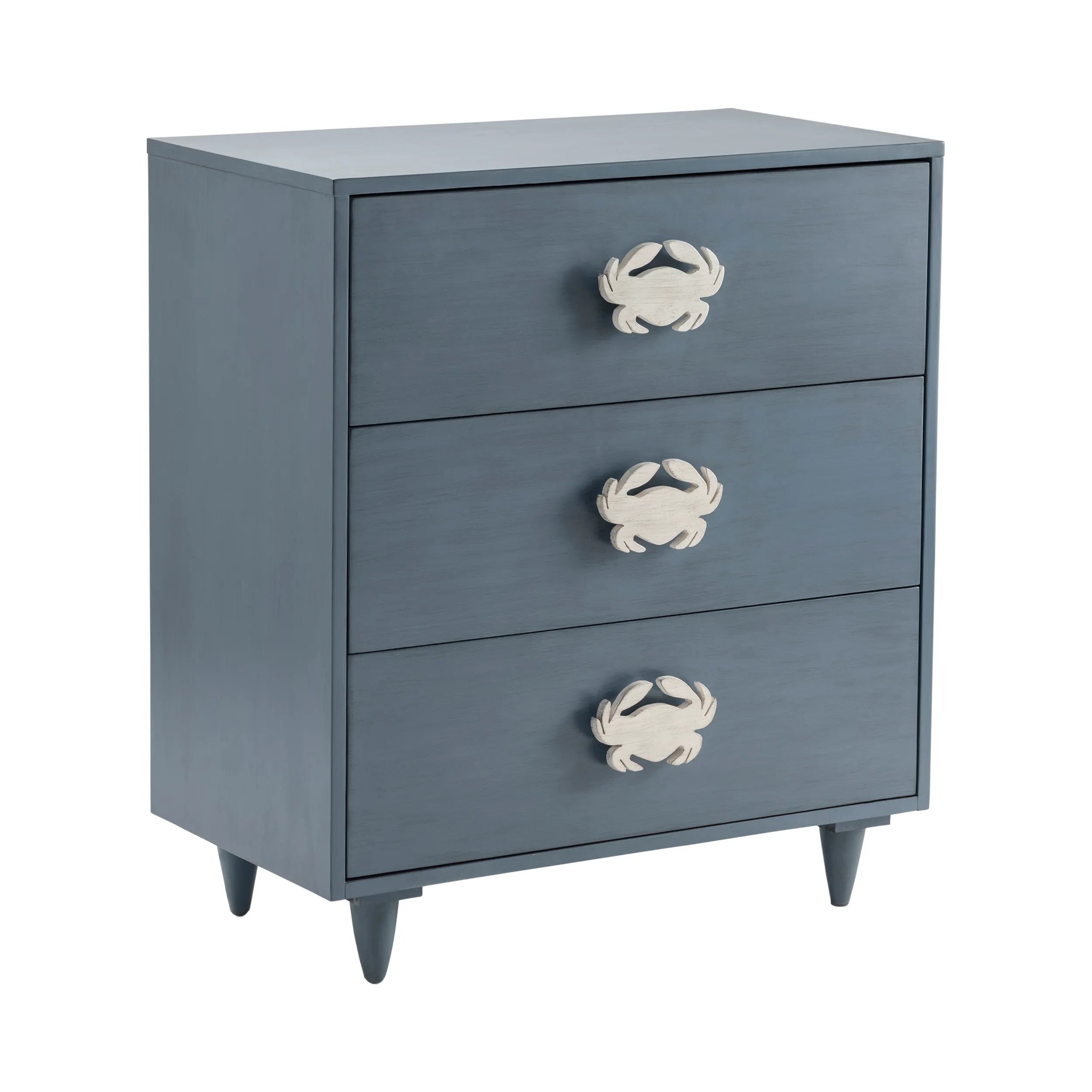 Crestview Collection Grand Bay Smoky Blue Acacia Wood Chest - Image 1