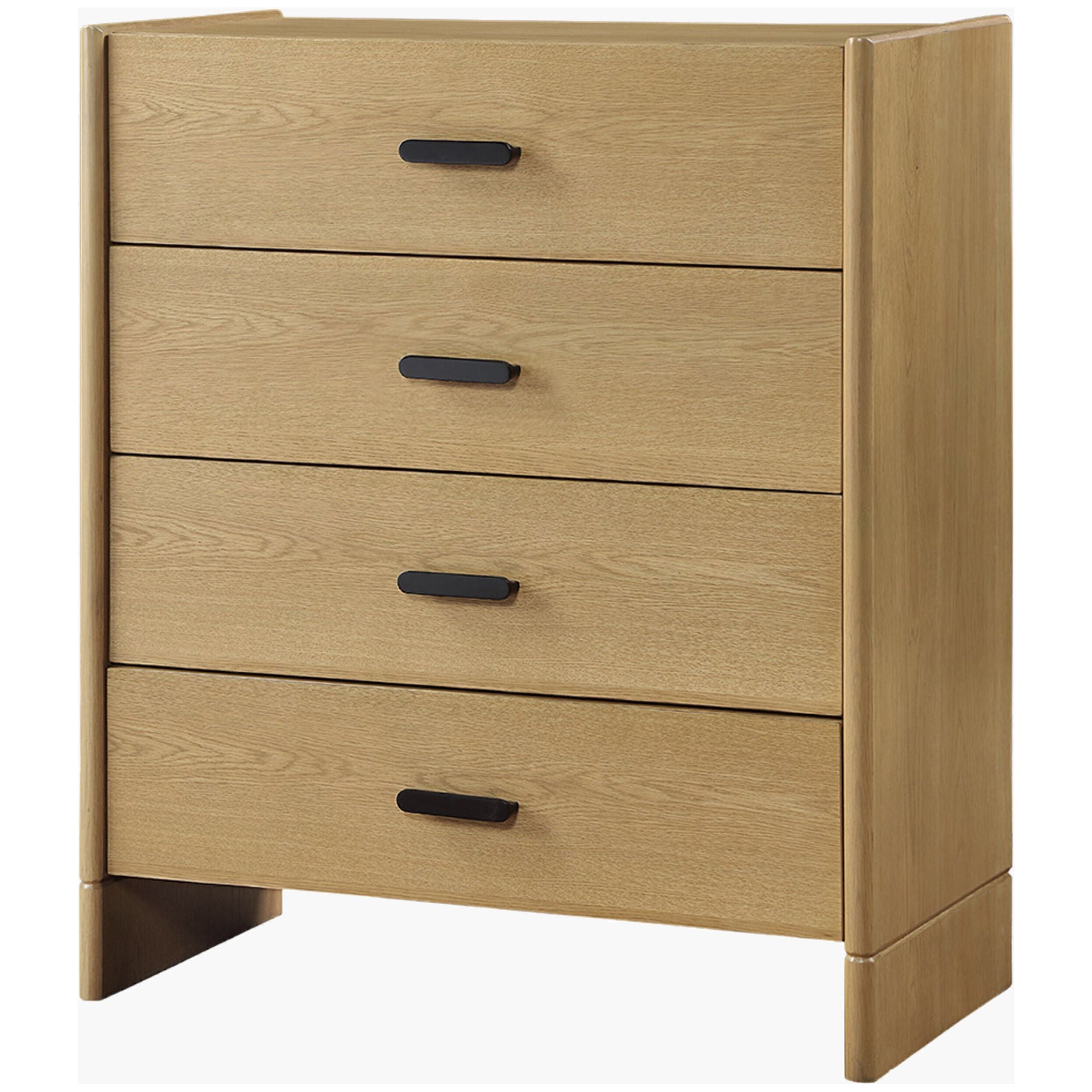 Surya Boda Modern Natural Oak 4 Drawer Dresser - Image 1