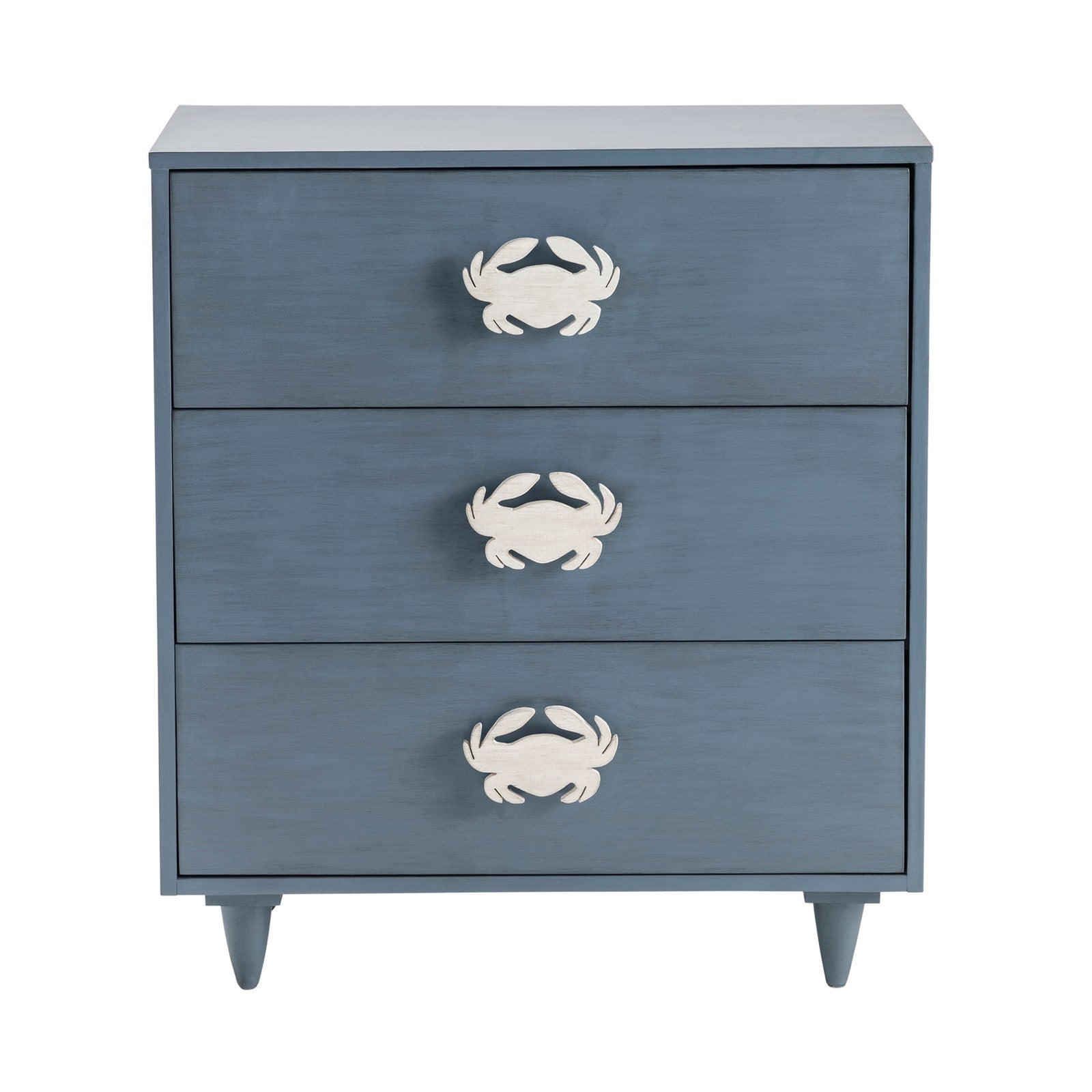 Crestview Collection Grand Bay Smoky Blue Acacia Wood Chest - Image 2