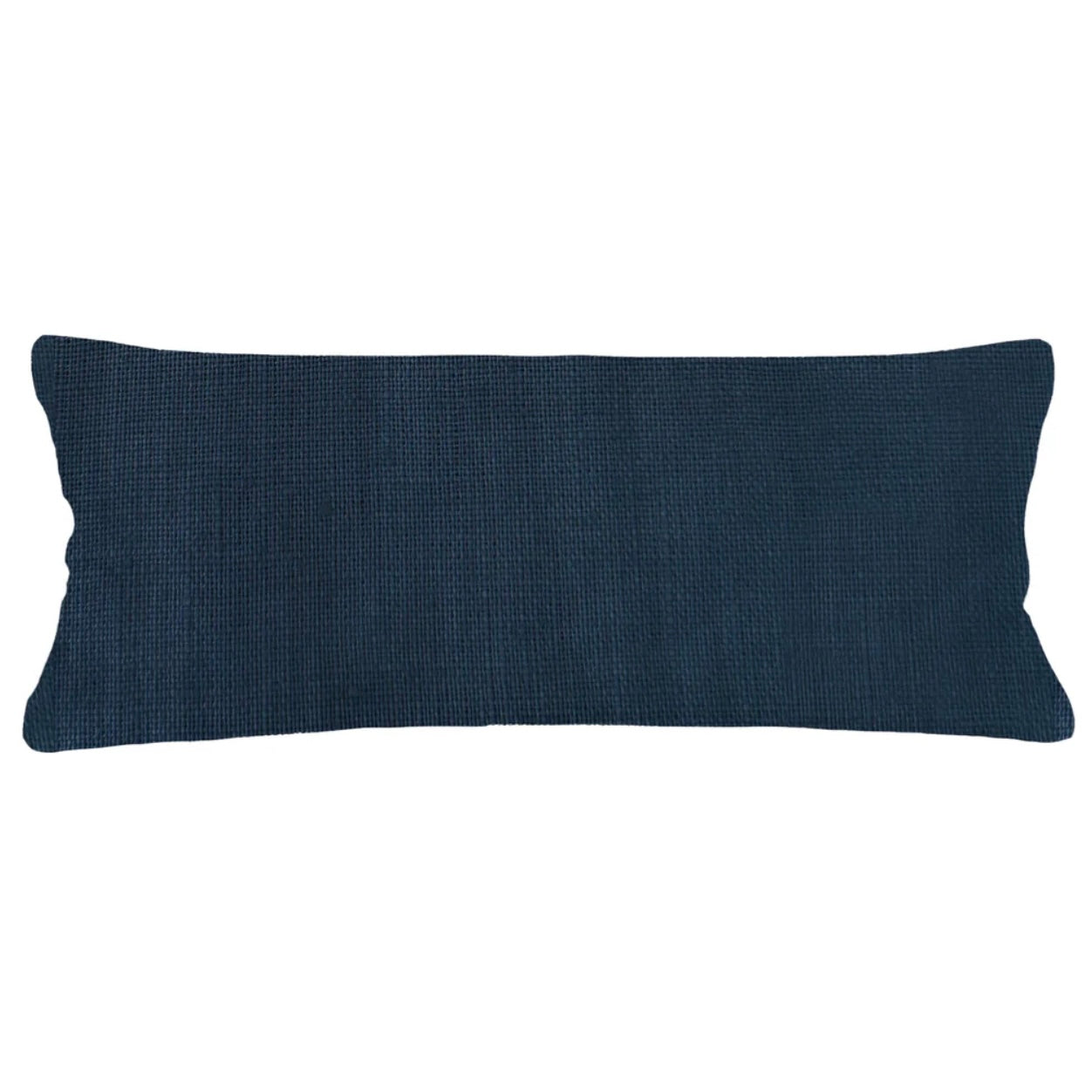 Anaya Home So Soft Linen Navy Lumbar Pillow 14x40 With Down Insert - Image 1