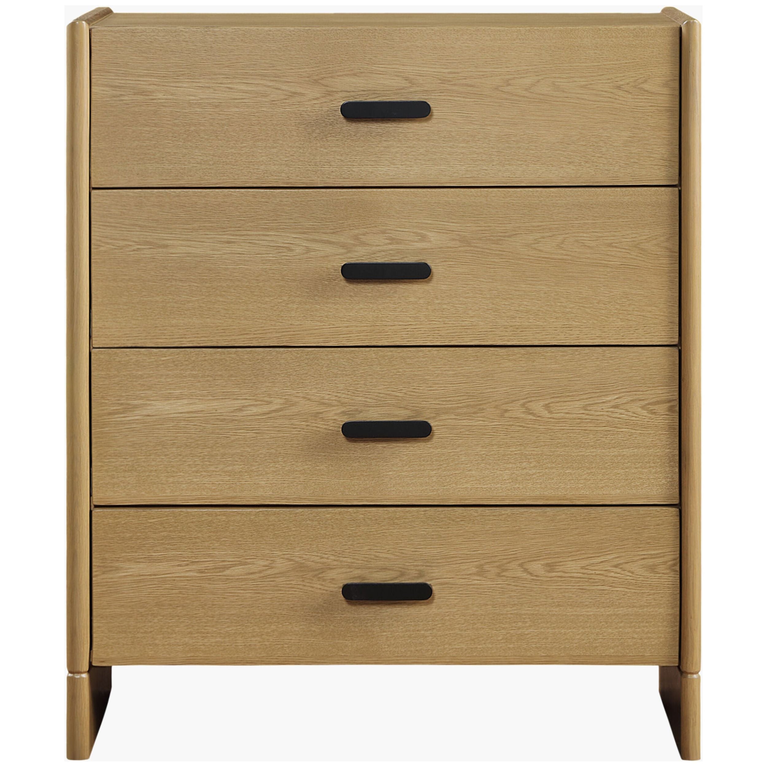 Surya Boda Modern Natural Oak 4 Drawer Dresser - Image 2