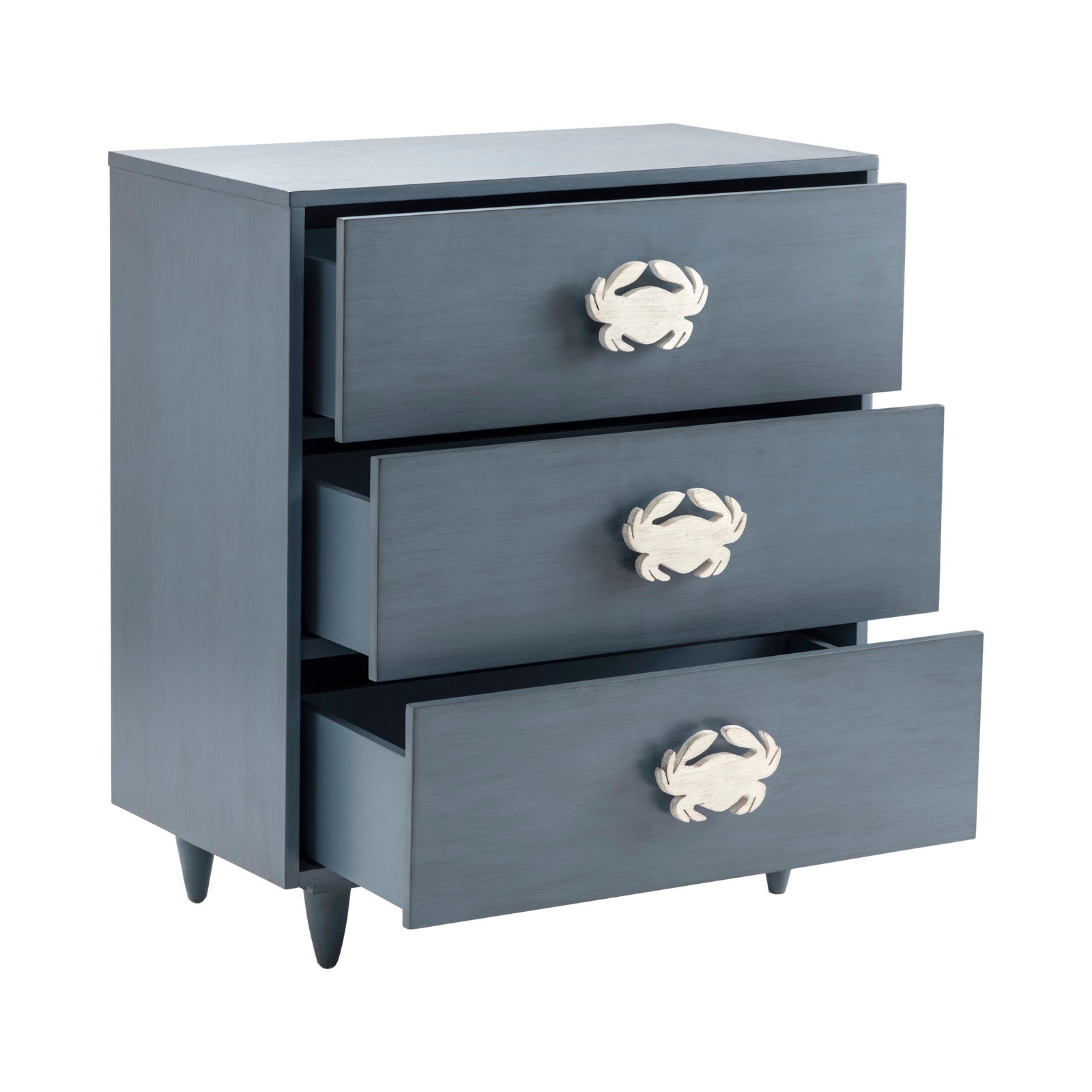 Crestview Collection Grand Bay Smoky Blue Acacia Wood Chest - Image 3