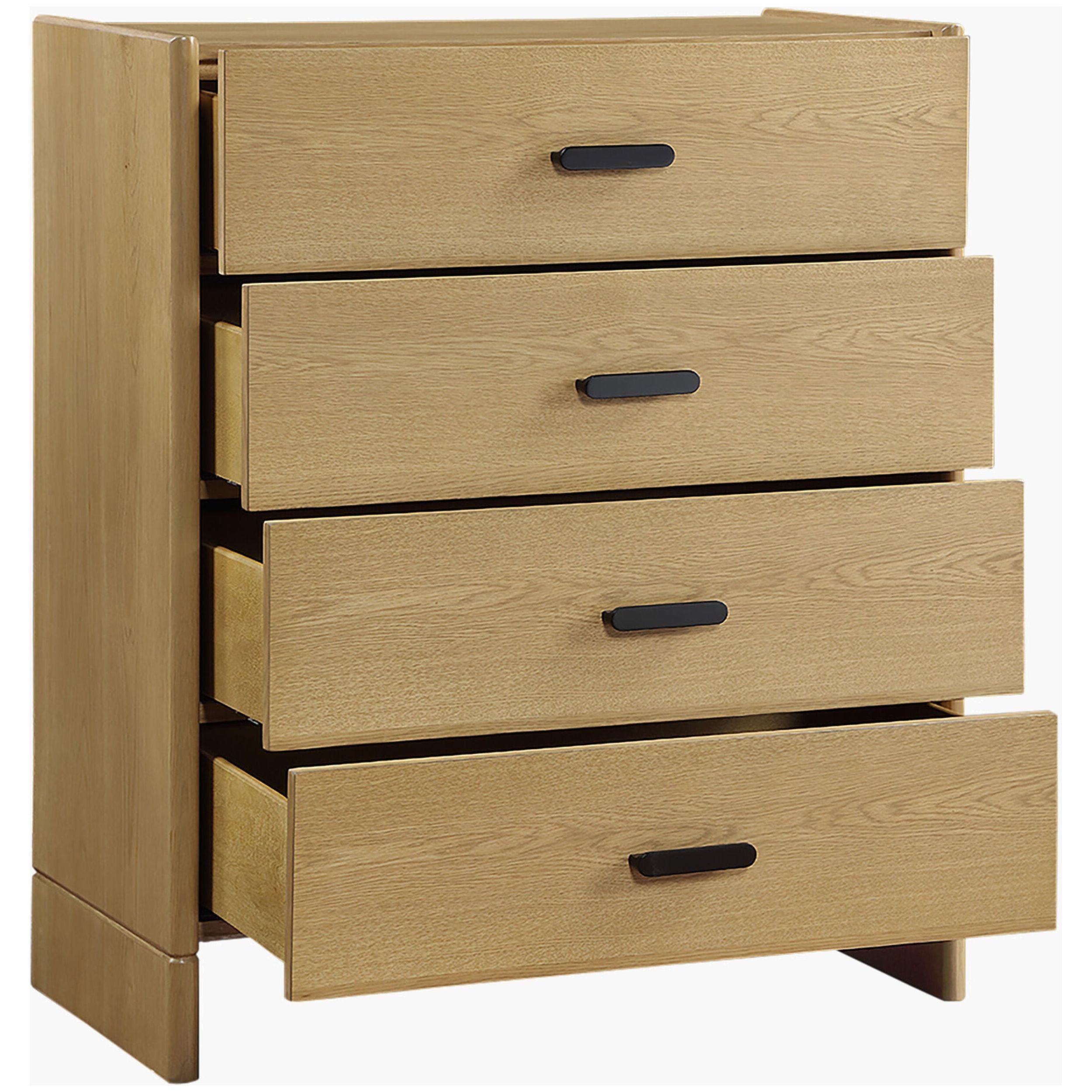 Surya Boda Modern Natural Oak 4 Drawer Dresser - Image 3