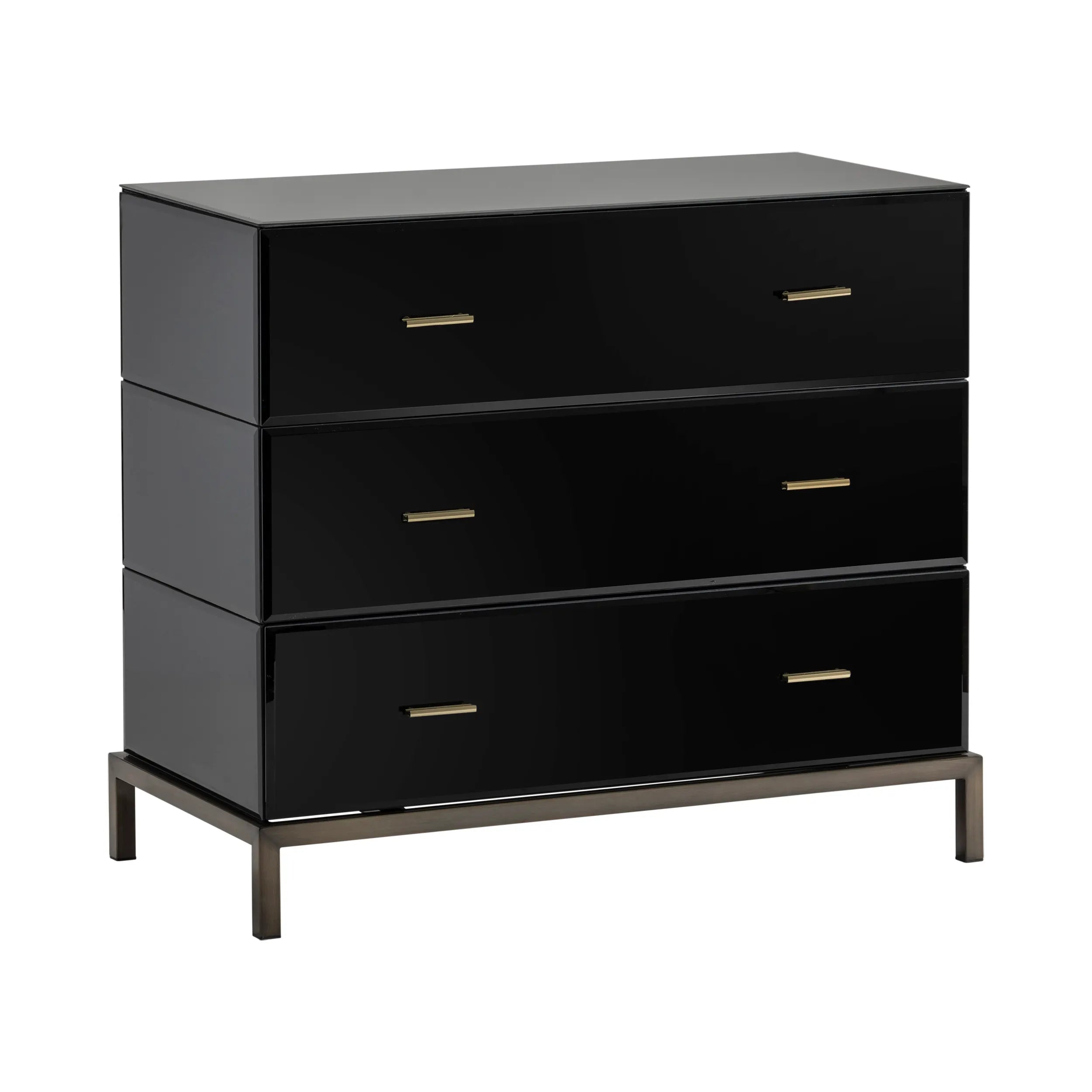 Crestview Collection Mercury Black Glass Chest - Image 1