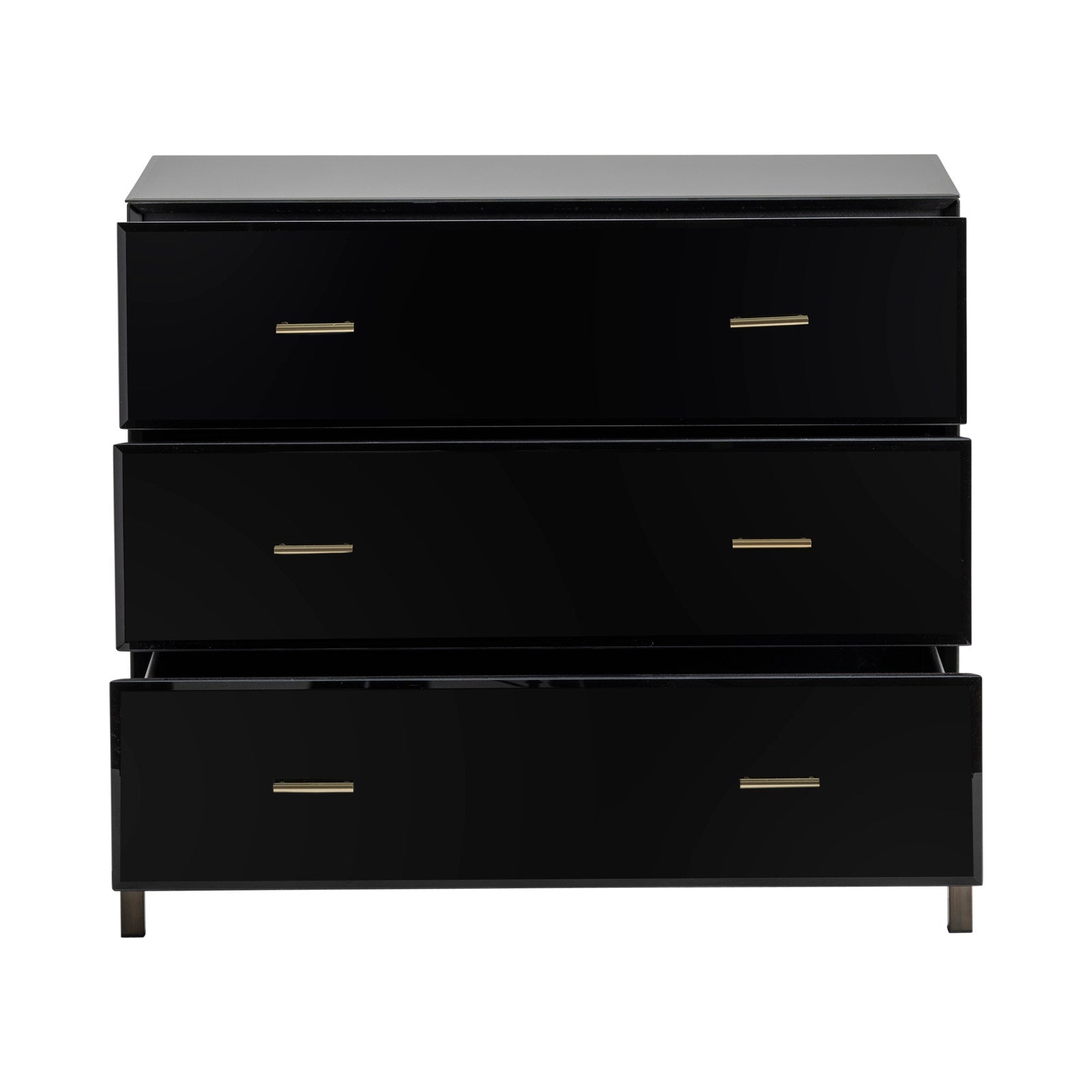 Crestview Collection Mercury Black Glass Chest - Image 2