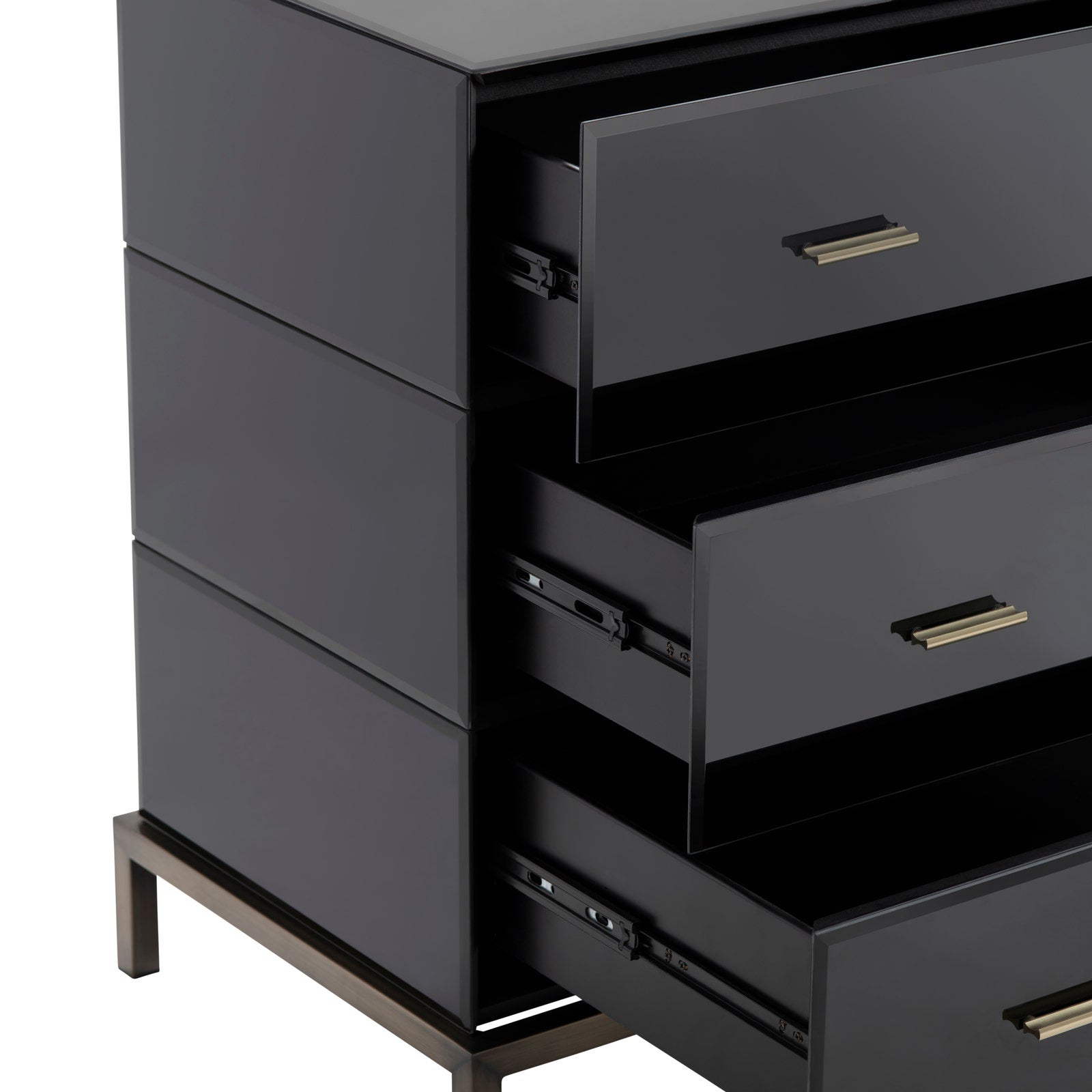 Crestview Collection Mercury Black Glass Chest - Image 3