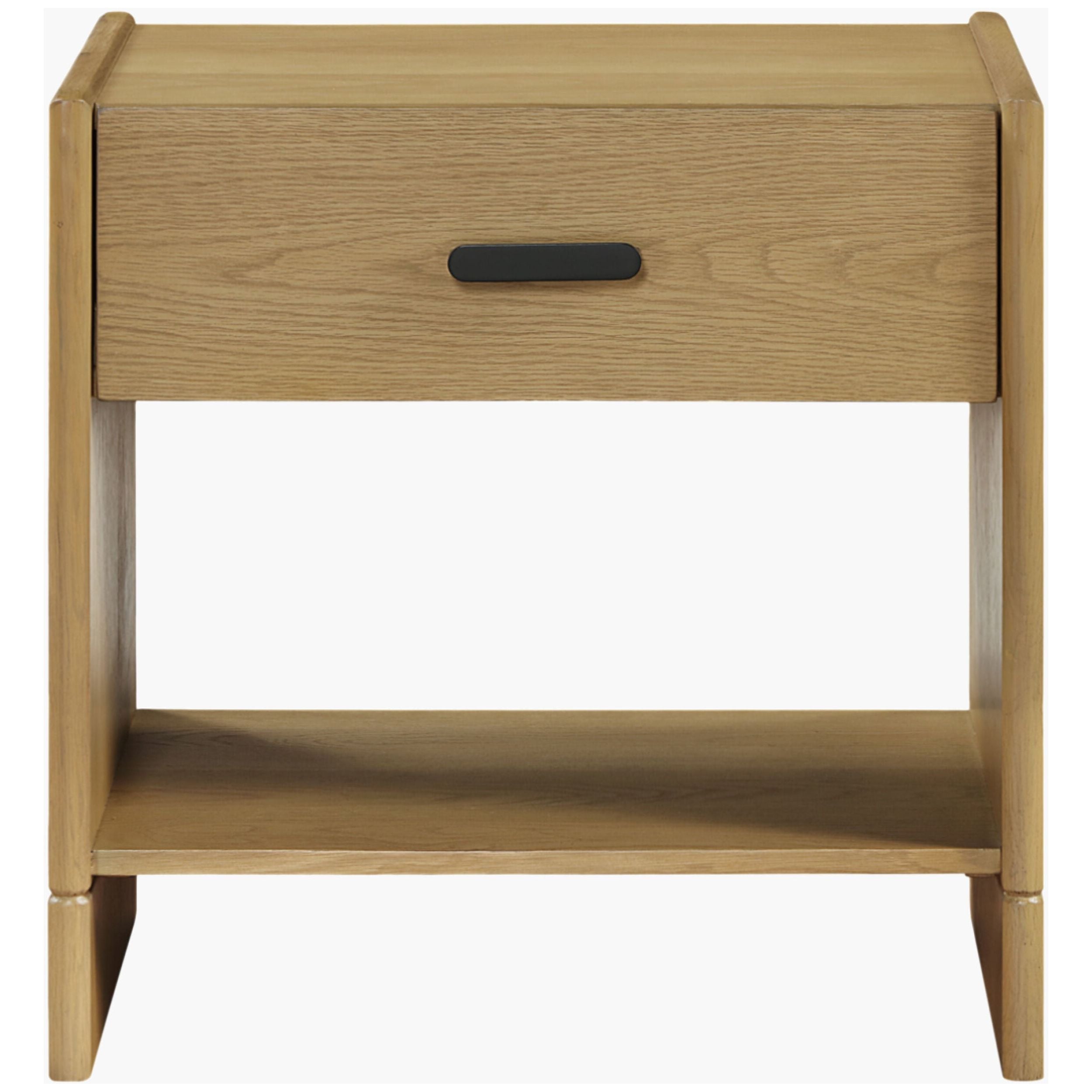 Surya Boda Modern Natural Oak Nightstand - Image 3