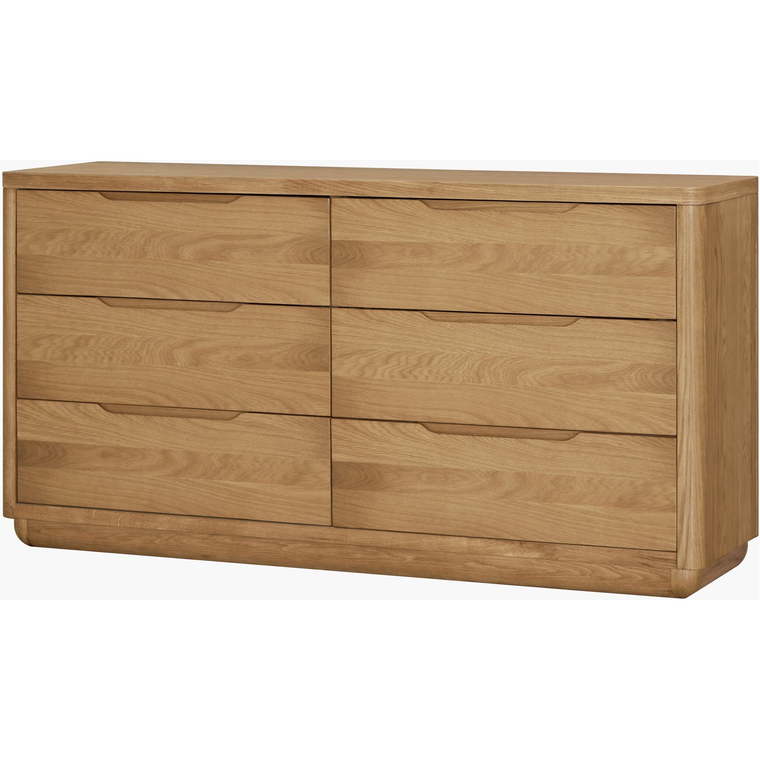 Surya Hundley Modern Natural Oak 6 Drawer Dresser - Image 1