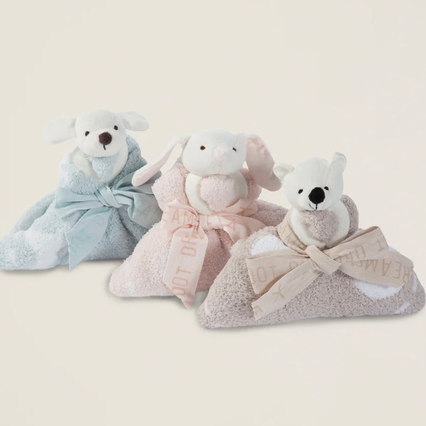 Barefoot Dreams CozyChic Dream Bunny Buddie Baby Lovey Blanket ~ Pink Hearts ~ SOLD OUT - Image 3