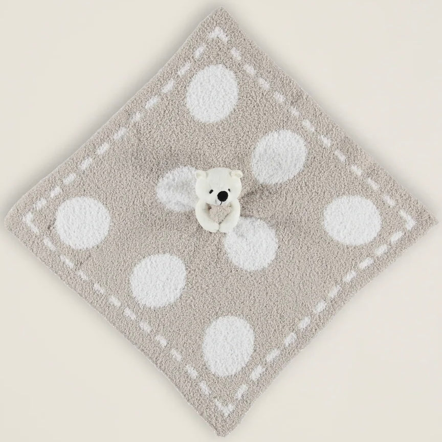 Barefoot Dreams CozyChic Dream Bear Buddie Baby Lovey Blanket ~ Stone Circles - Image 3