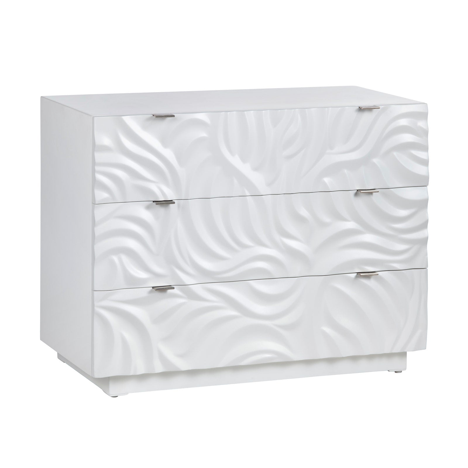 Crestview Collection Cirrus Bright White 3 - Drawer Chest - Image 2