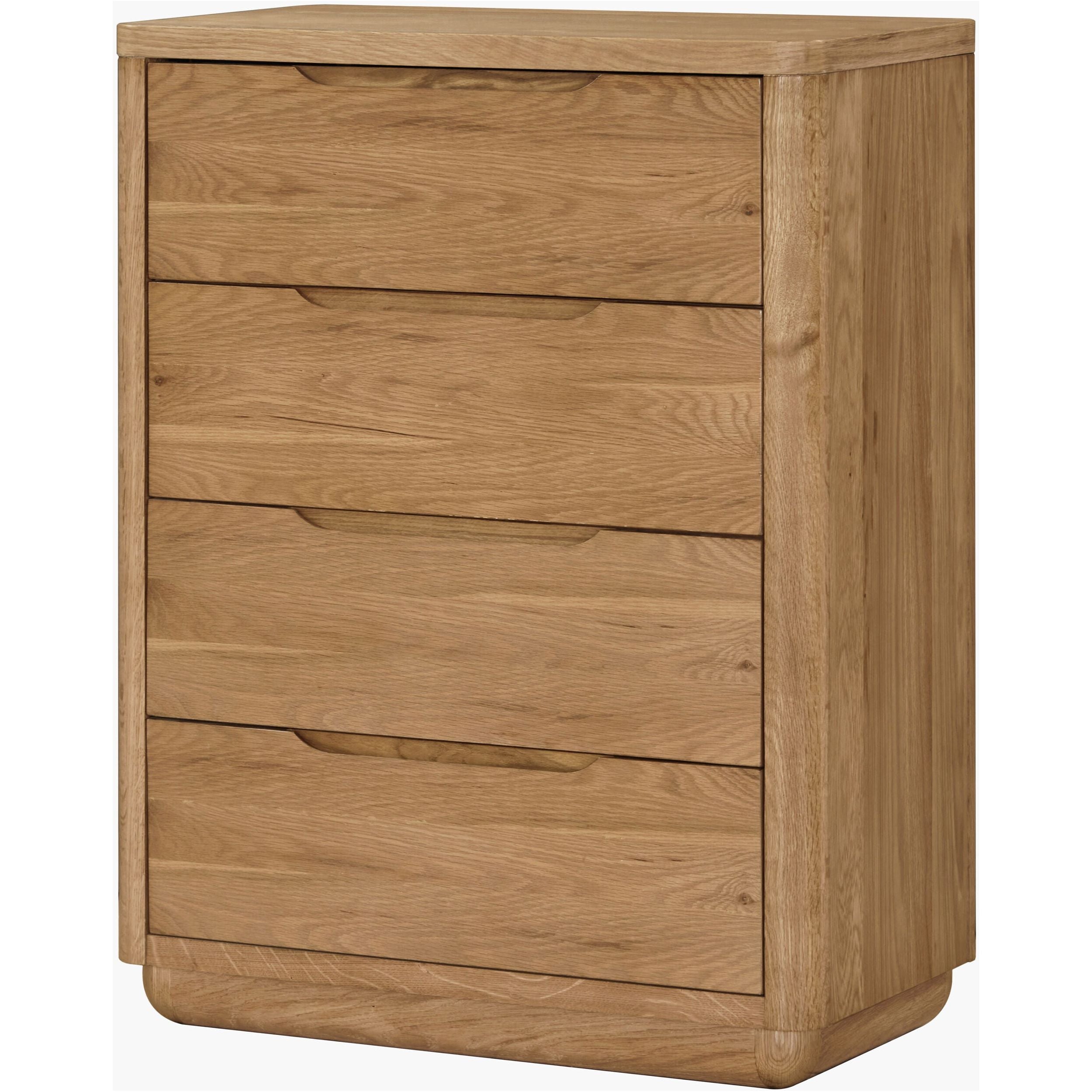 Surya Hundley Modern Natural Oak 4 Drawer Dresser - Image 1