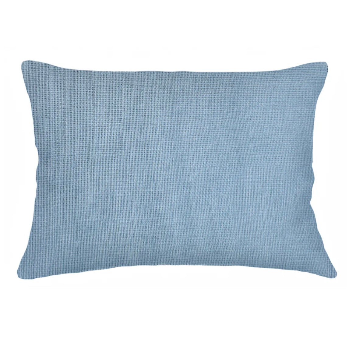 Anaya Home So Soft Linen Coastal Blue Lumbar Pillow 14×20 With Down Insert