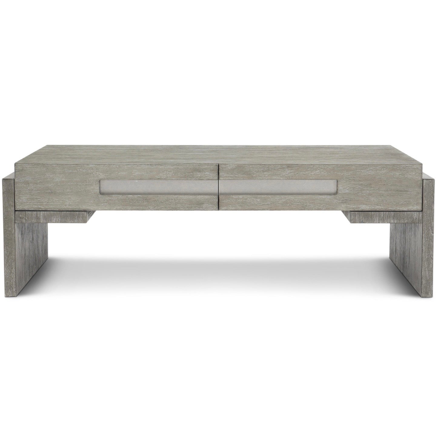 Bernhardt Foundations Collection Rectangular Cocktail Table ~ Light And Dark Shale Finish - Image 1