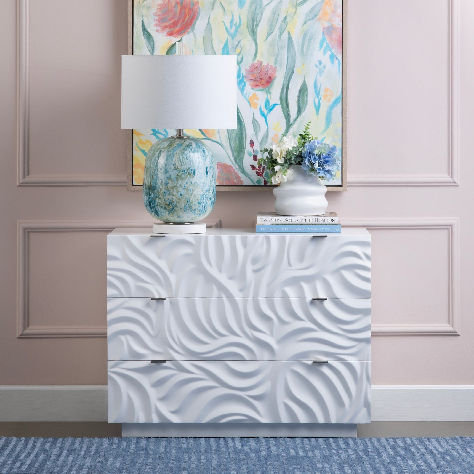 Crestview Collection Cirrus Bright White 3 - Drawer Chest - Image 1