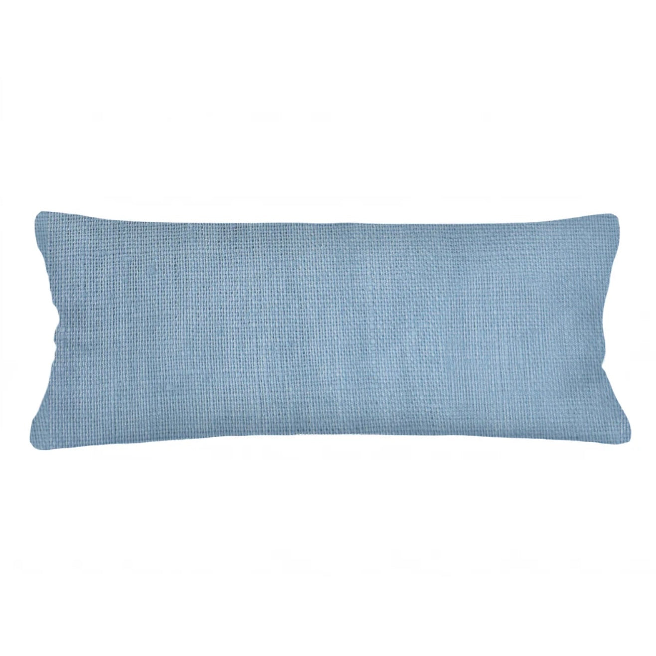 Anaya Home So Soft Linen Coastal Blue Lumbar Pillow 14×40 With Down Insert