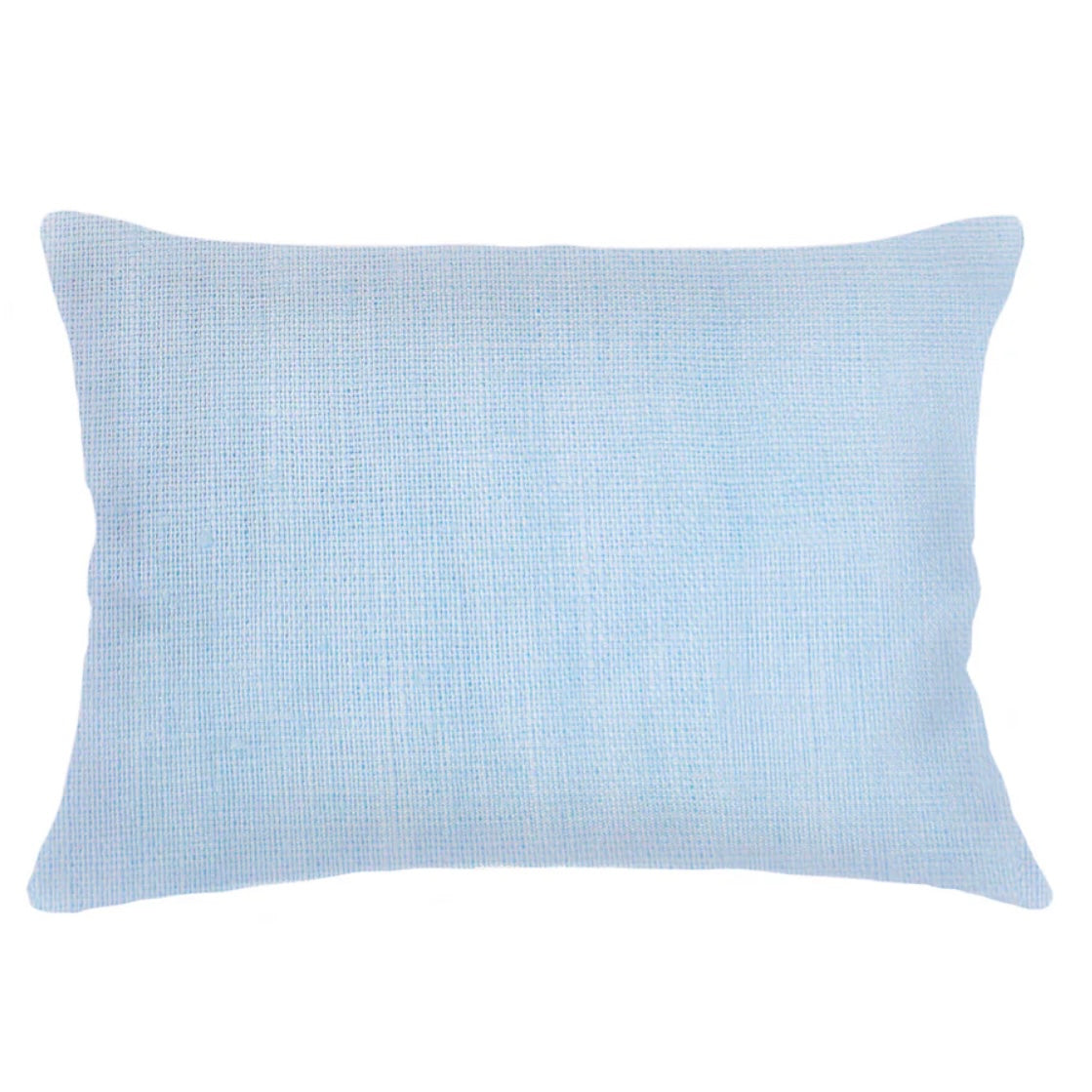 Anaya Home So Soft Linen Light Blue Lumbar Pillow 14x20 With Down Insert - Image 1