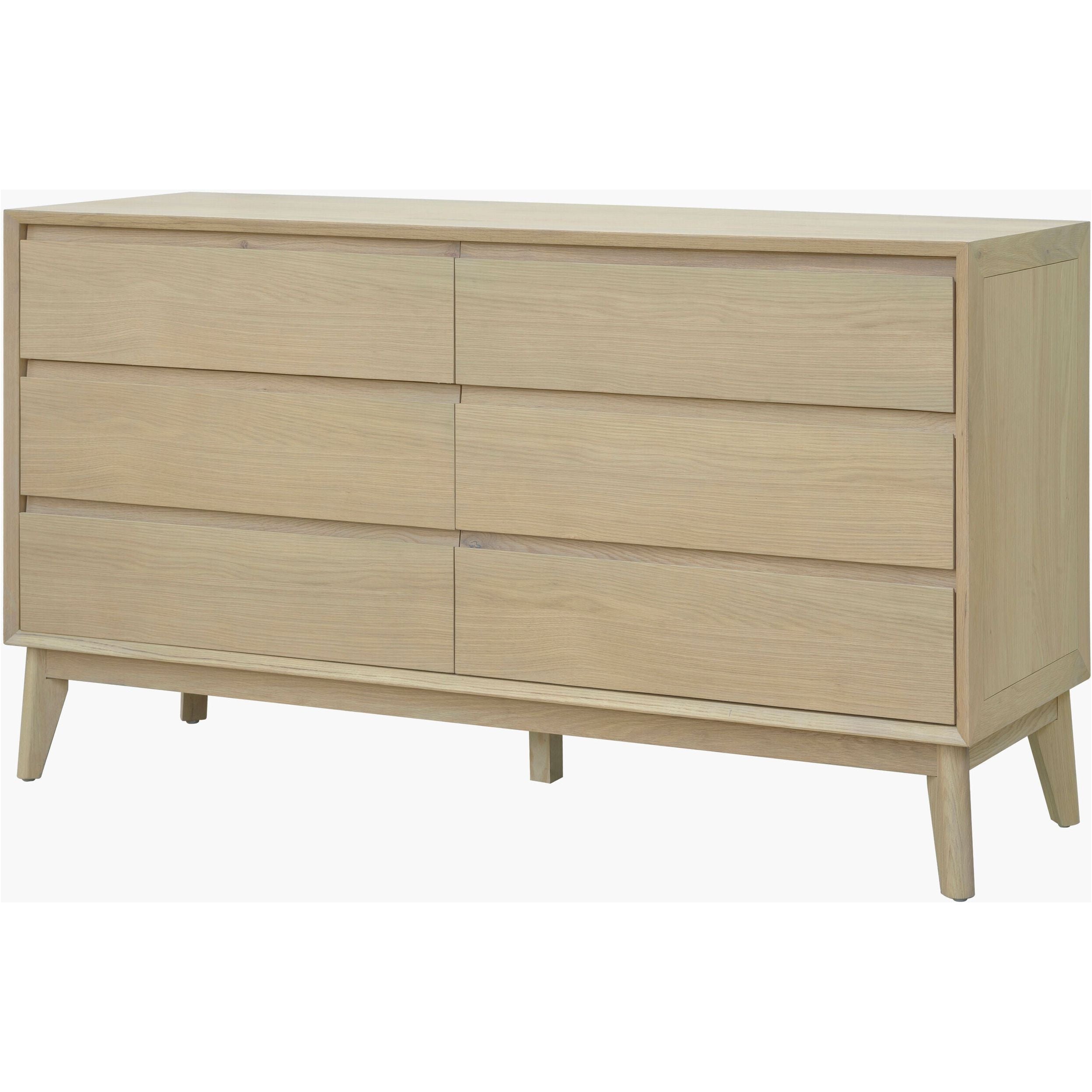 Surya Pryce Modern Light Natural Oak 6 Drawer Dresser - Image 2