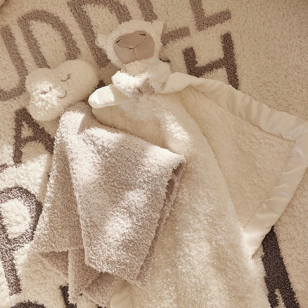 Barefoot Dreams CozyChic Dream Sheep Buddie Baby Lovey Blanket