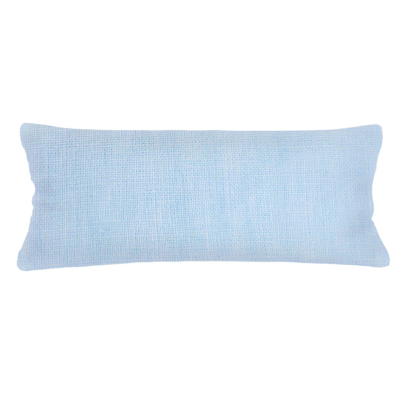 Anaya Home So Soft Linen Light Blue Lumbar Pillow 14x40 With Down Insert - Image 1