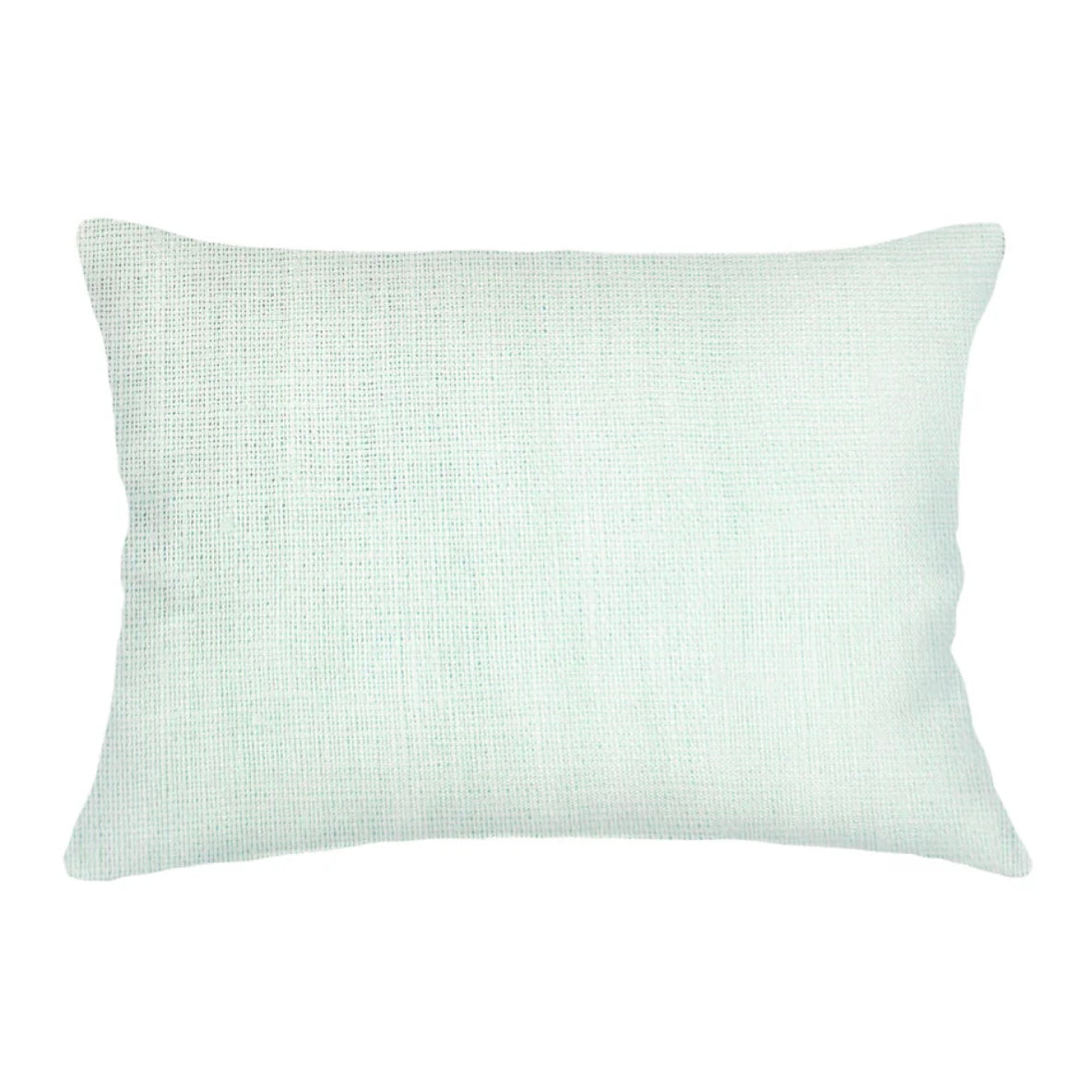 Anaya Home So Soft Linen Bright Aqua Lumbar Pillow 14×20 With Down Insert