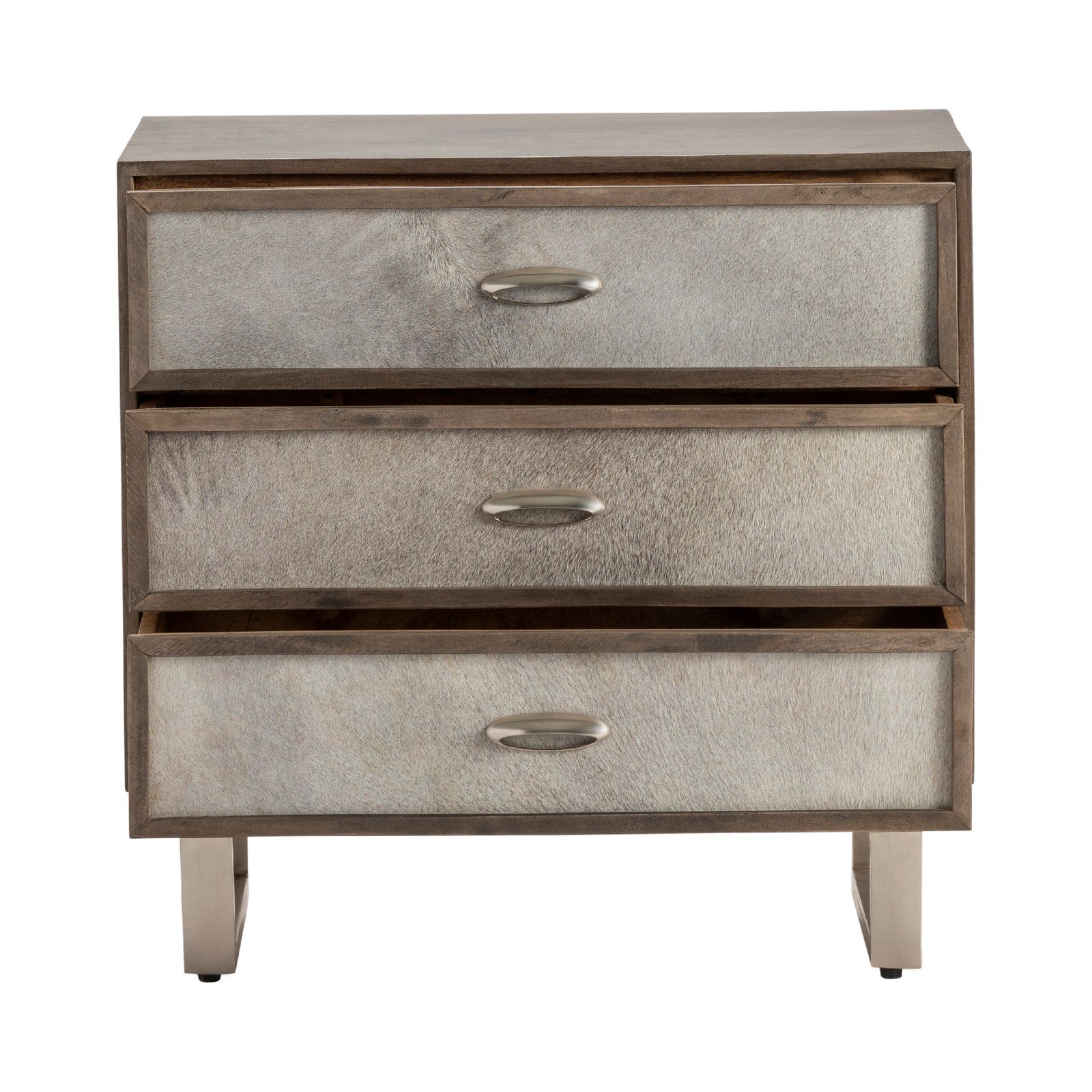 Crestview Collection Theodore Grey Cowhide Chest - Image 3