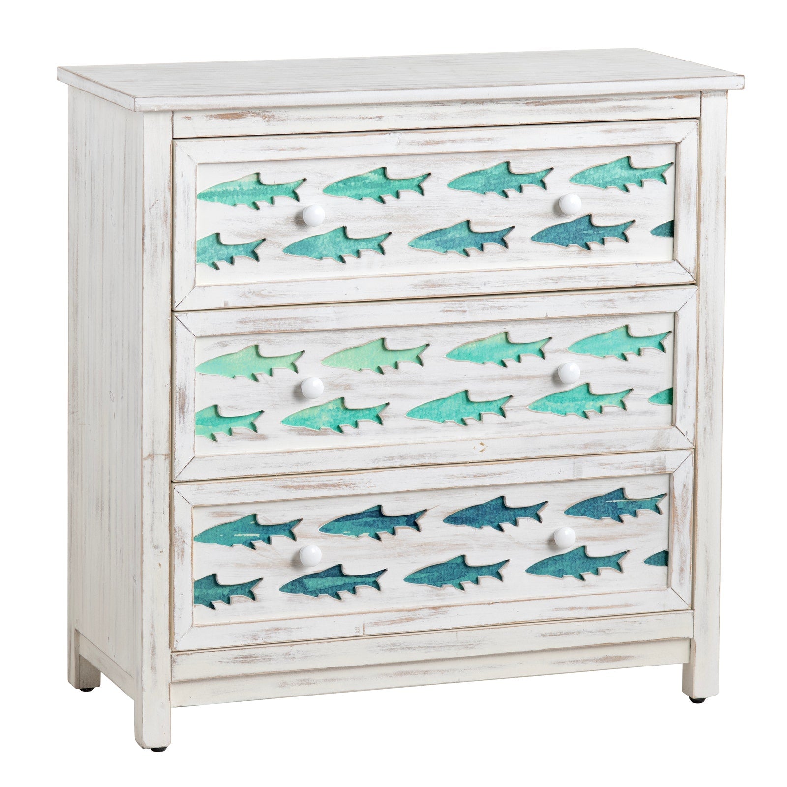 Crestview Collection Hilton Head White Wash Costal Chest - Image 3