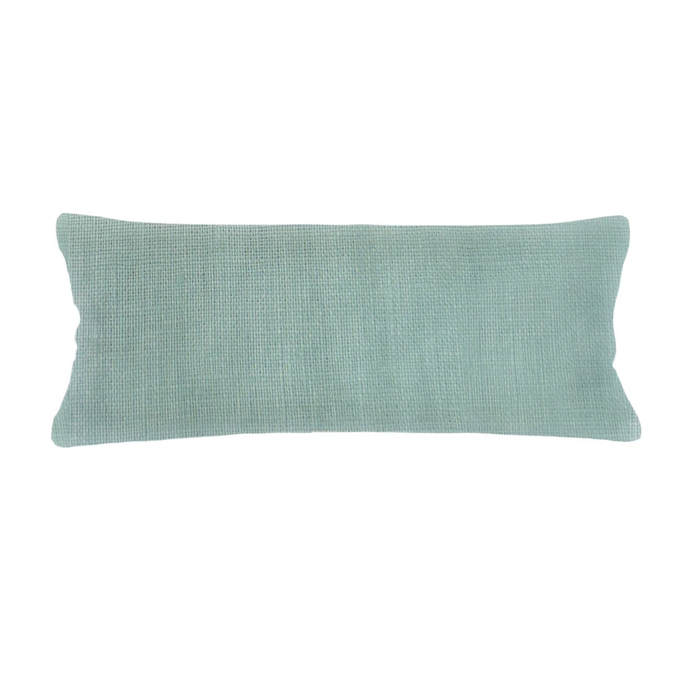 Anaya Home So Soft Linen Mint Green Lumbar Pillow 14x40 With Down Insert - Image 1