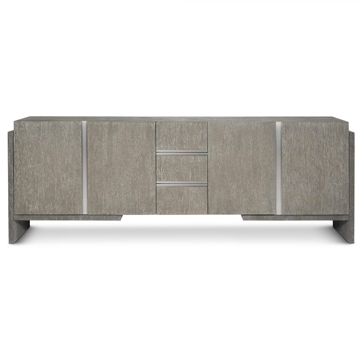 Bernhardt Foundations Collection Entertainment Credenza ~ Two - Toned Finish In Light And Dark Shale - Image 2