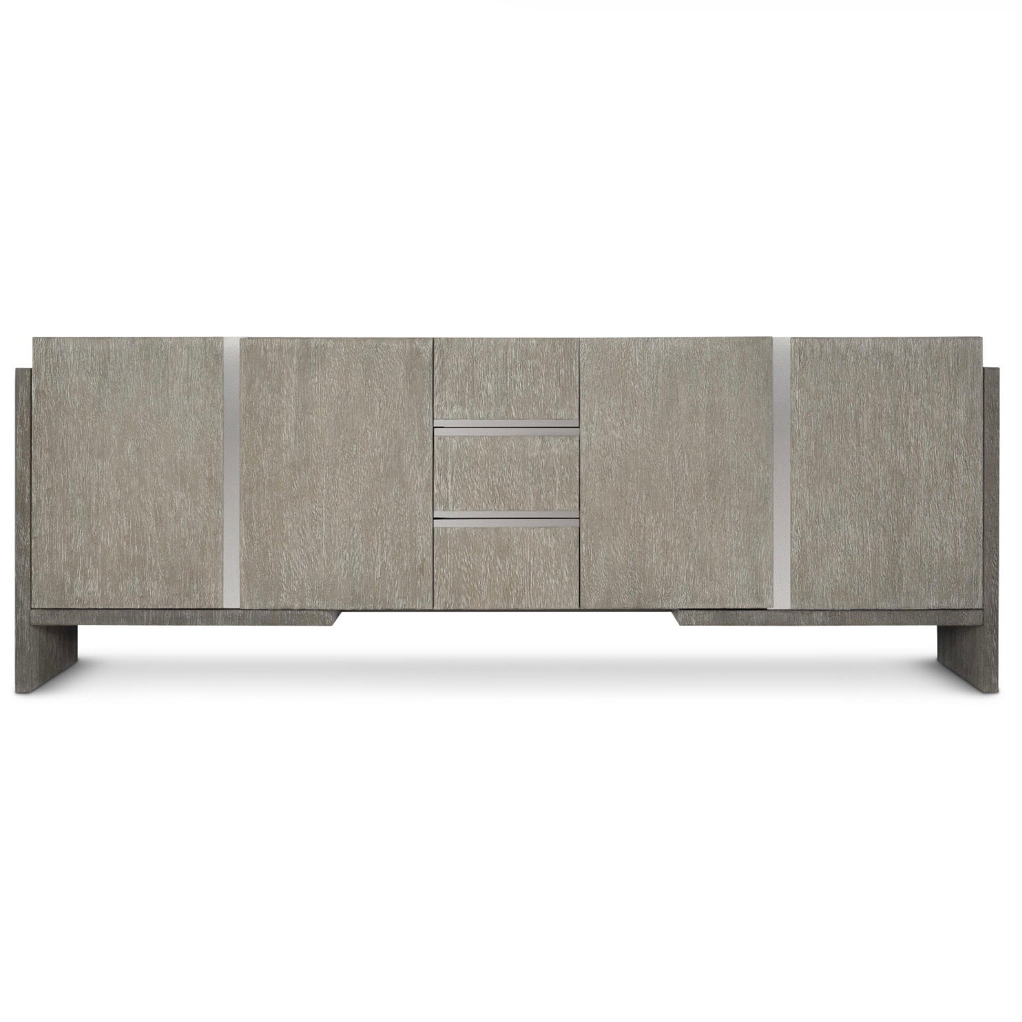 Bernhardt Foundations Collection Entertainment Credenza ~ Two - Toned Finish In Light And Dark Shale - Image 3