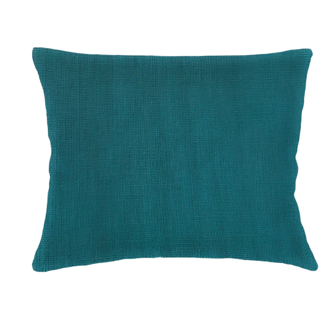 Anaya Home So Soft Linen Peacock Blue Dutch Euro Pillow 28x36 With Down Insert - Image 1