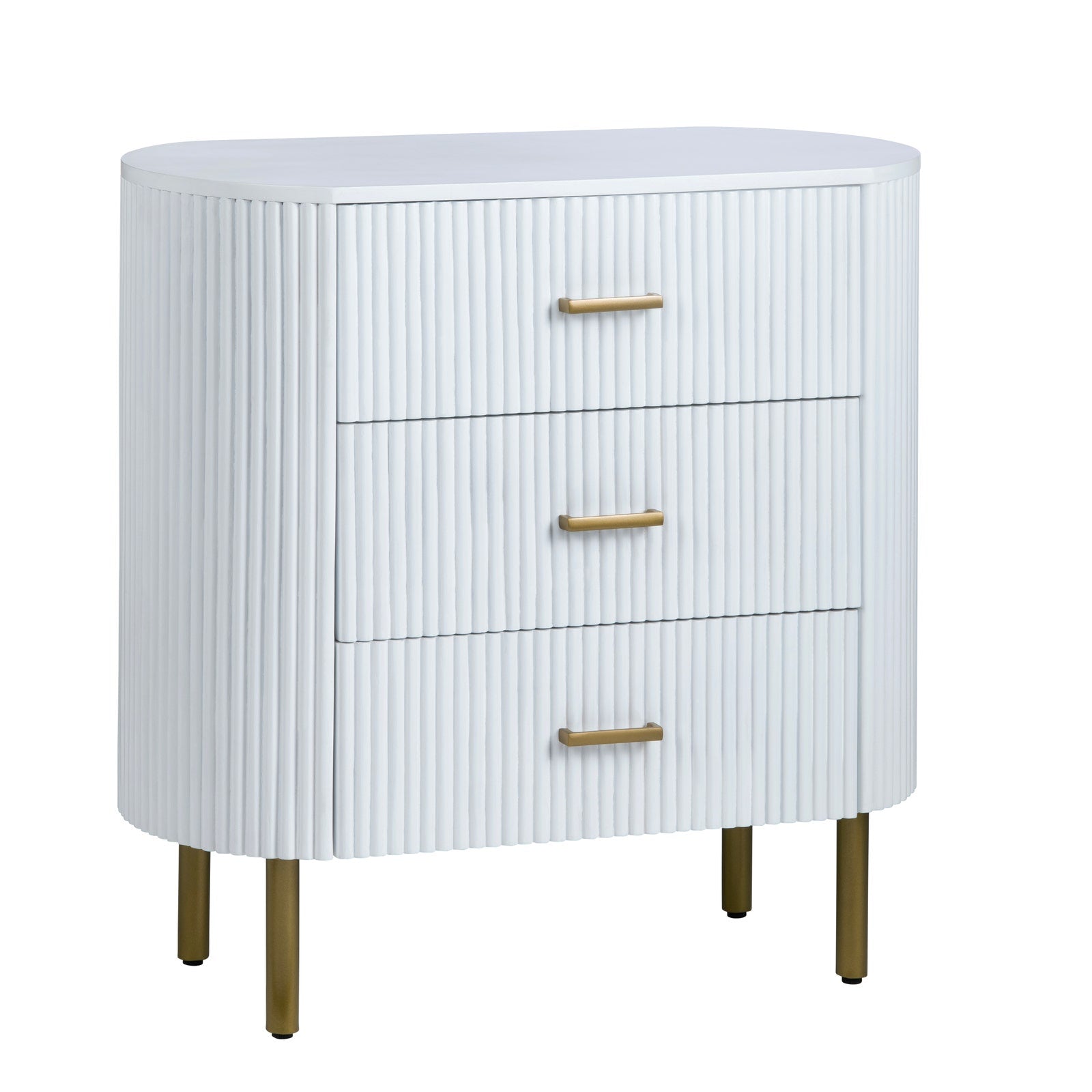 Crestview Collection Astoria White Three Drawer Chest - Image 2