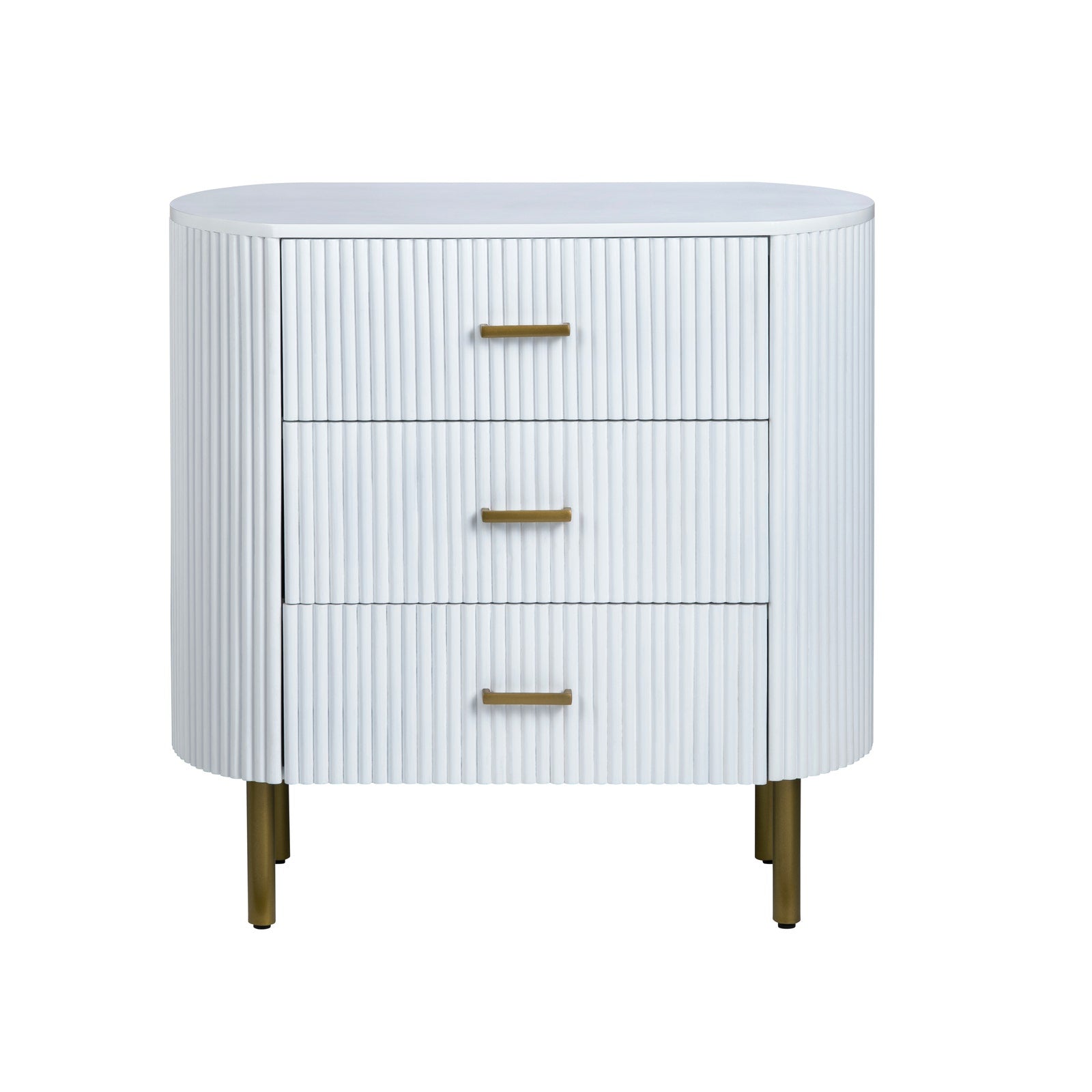 Crestview Collection Astoria White Three Drawer Chest - Image 3
