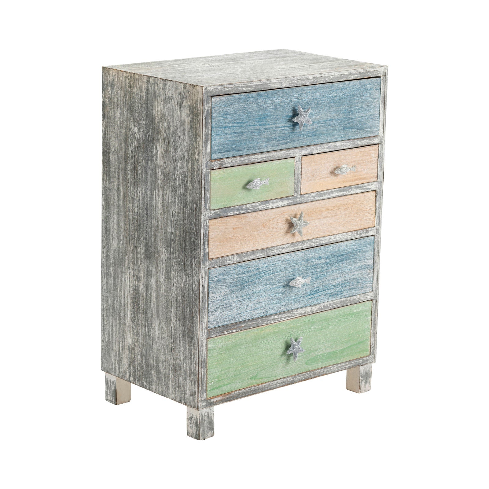 Crestview Collection Key West Multi Color Costal Chest - Image 1