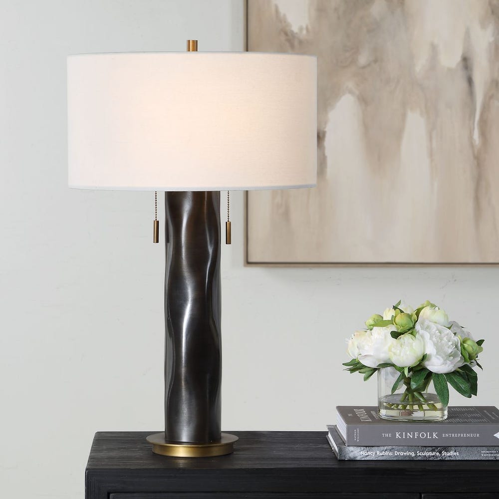 Uttermost Carmine Dark Bronzed Table Lamp - Image 1
