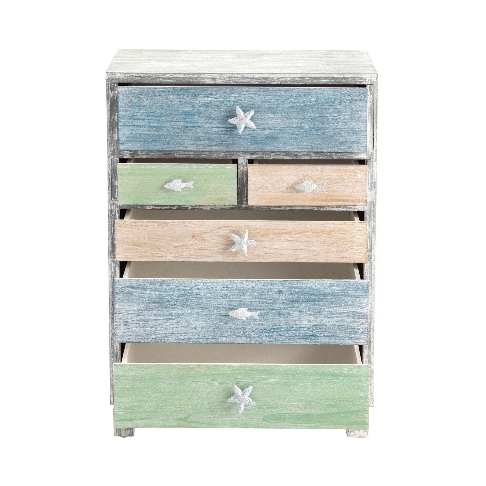 Crestview Collection Key West Multi Color Costal Chest - Image 3