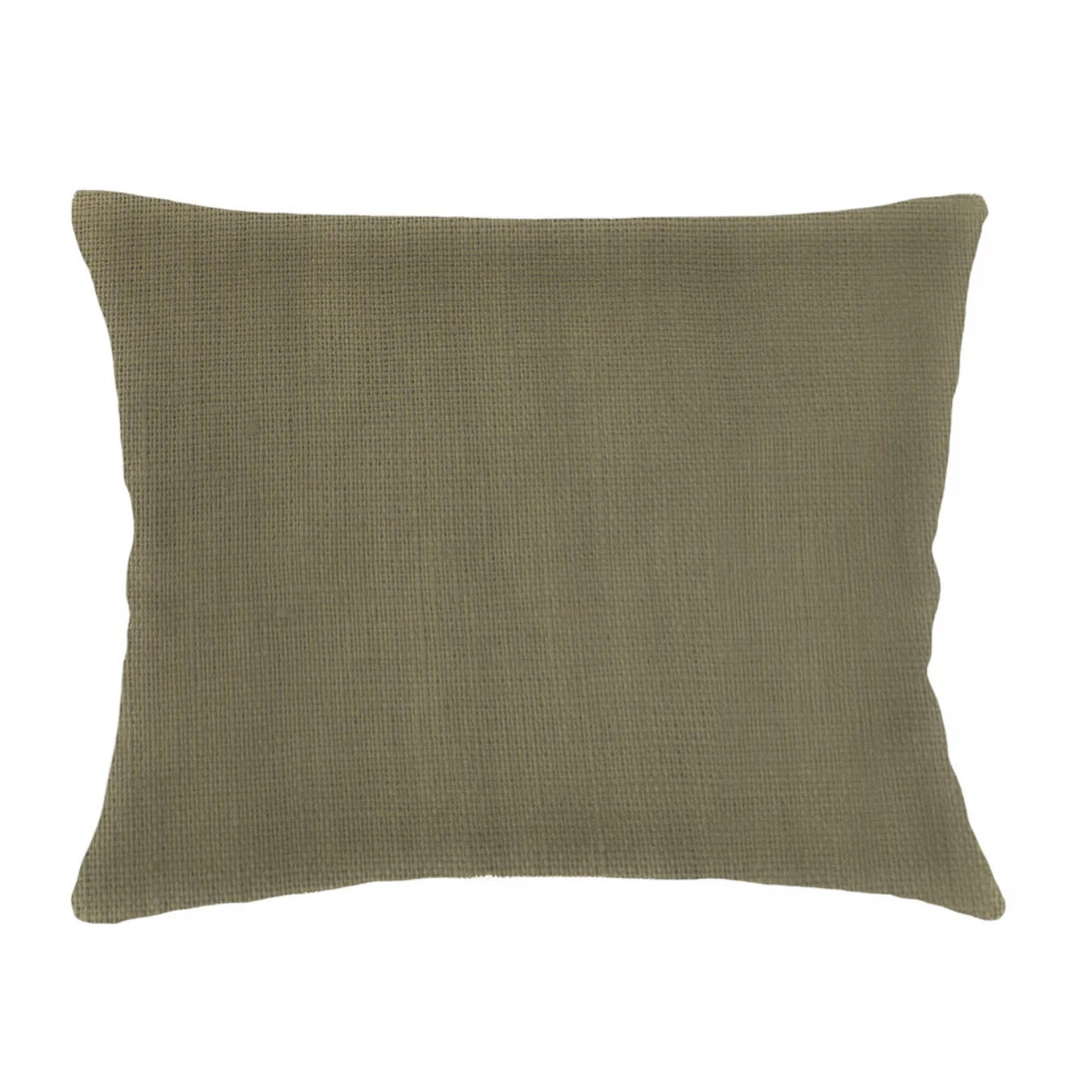 Anaya Home So Soft Linen Olive Green Dutch Euro Pillow 28x36 With Down Insert - Image 1