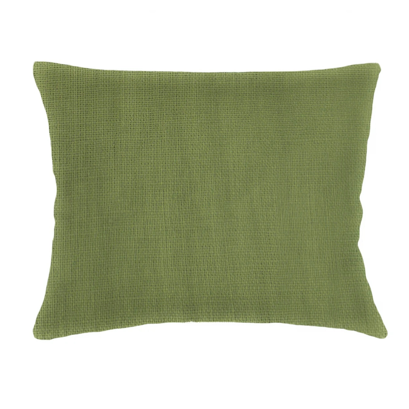 Anaya Home So Soft Linen Pure Green Dutch Euro Pillow 28x36 With Down Insert - Image 1
