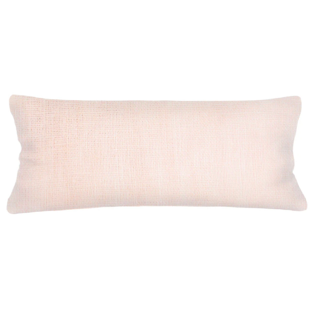 Anaya Home So Soft Linen Light Pink Lumbar Pillow 14x40 With Down Insert - Image 1