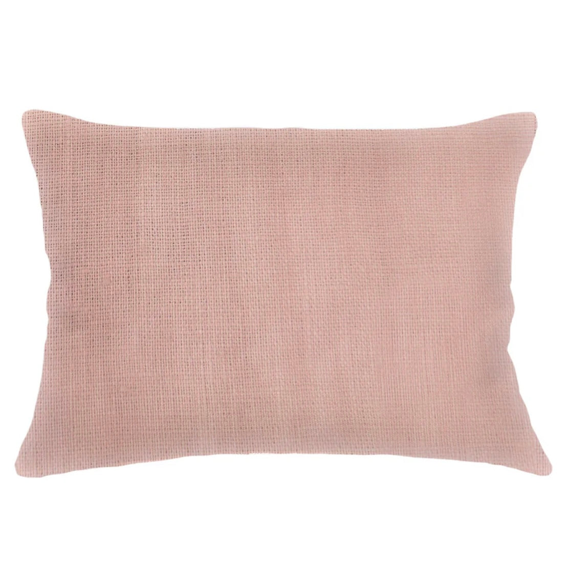 Anaya Home So Soft Linen Rose Pink Lumbar Pillow 14x20 With Down Insert - Image 1