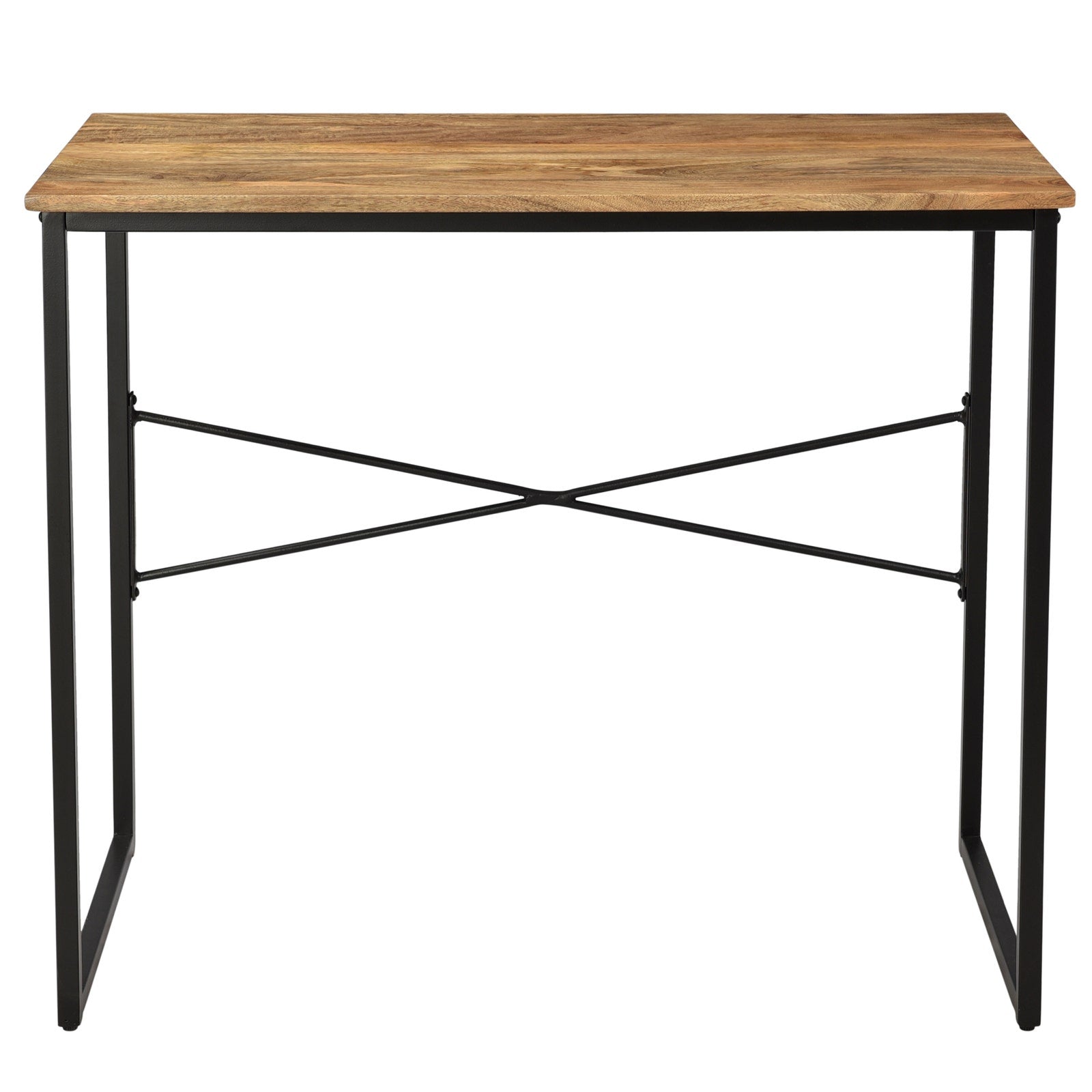 Crestview Collection Erik Solid Mango And Iron Brown Writing Desk - Image 2