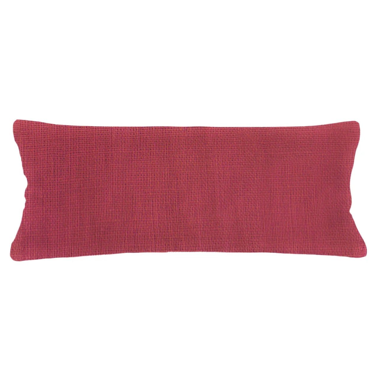 Anaya Home So Soft Linen Red Lumbar Pillow 14x40 With Down Insert - Image 1