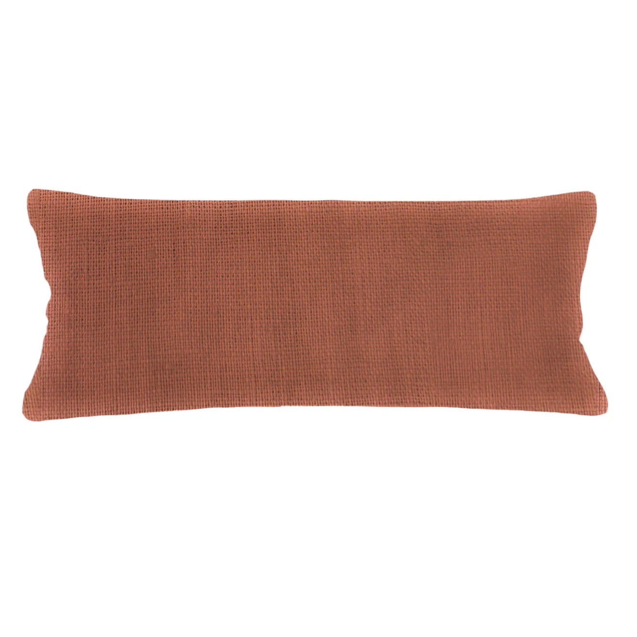 Anaya Home So Soft Linen Rustic Orange Lumbar Pillow 14x40 With Down Insert - Image 1