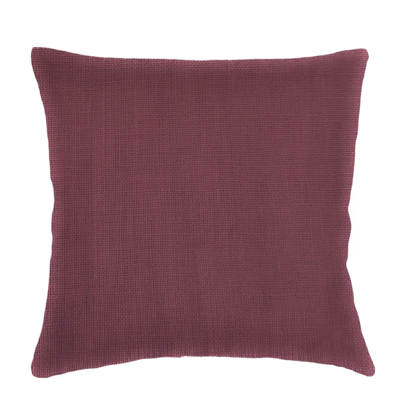 Anaya Home So Soft Linen Maroon Pillow 20x20 With Down Insert - Image 1