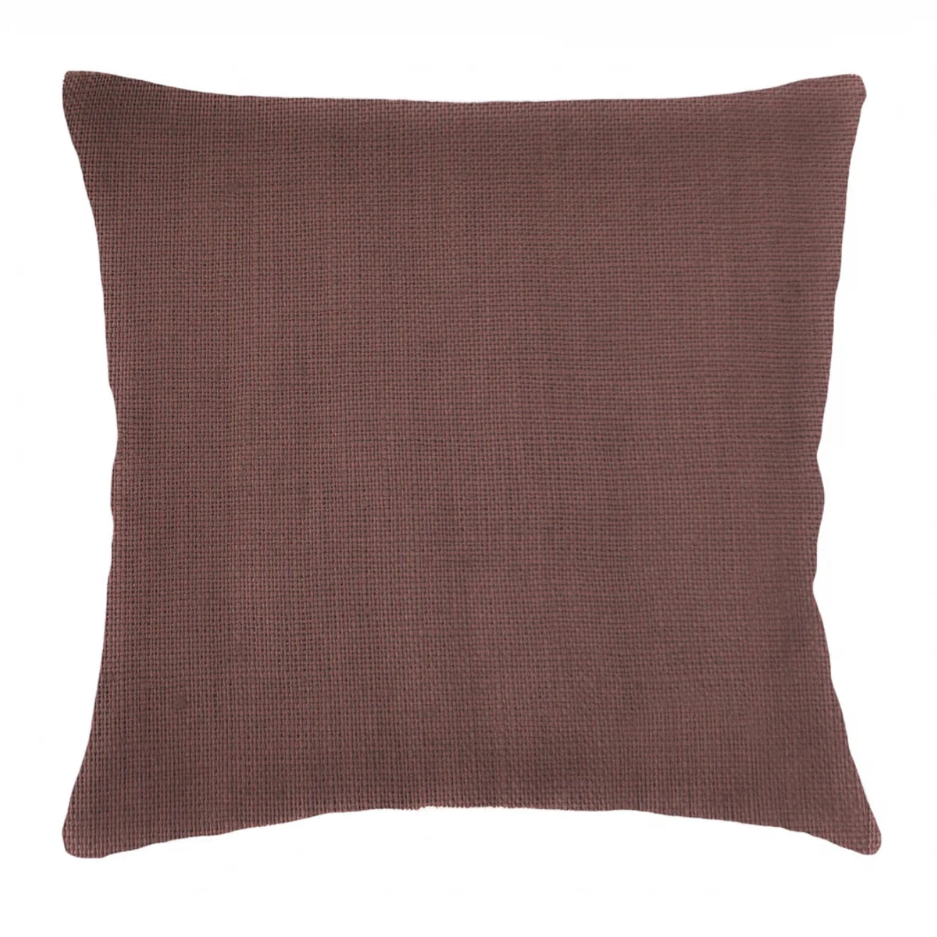 Anaya Home So Soft Linen Chestnut Brown Pillow 20x20 With Down Insert - Image 1