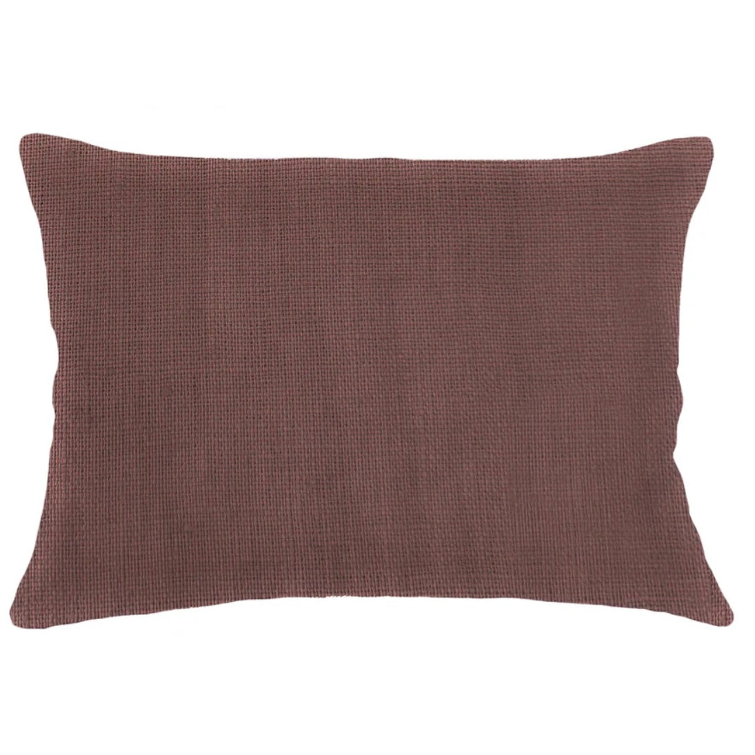 Anaya Home So Soft Linen Chestnut Brown Lumbar Pillow 14×20 With Down Insert